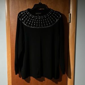 Lane Bryant black sweater with embellishments